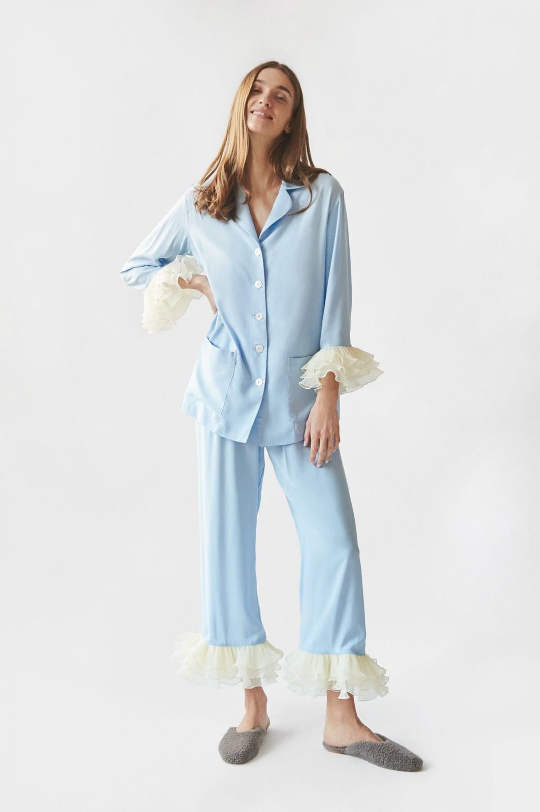 Classic Monogram Pyjama Set — Brushed Cotton